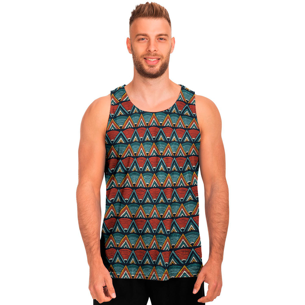 Ethnic African Inspired Pattern Print Men's Tank Top