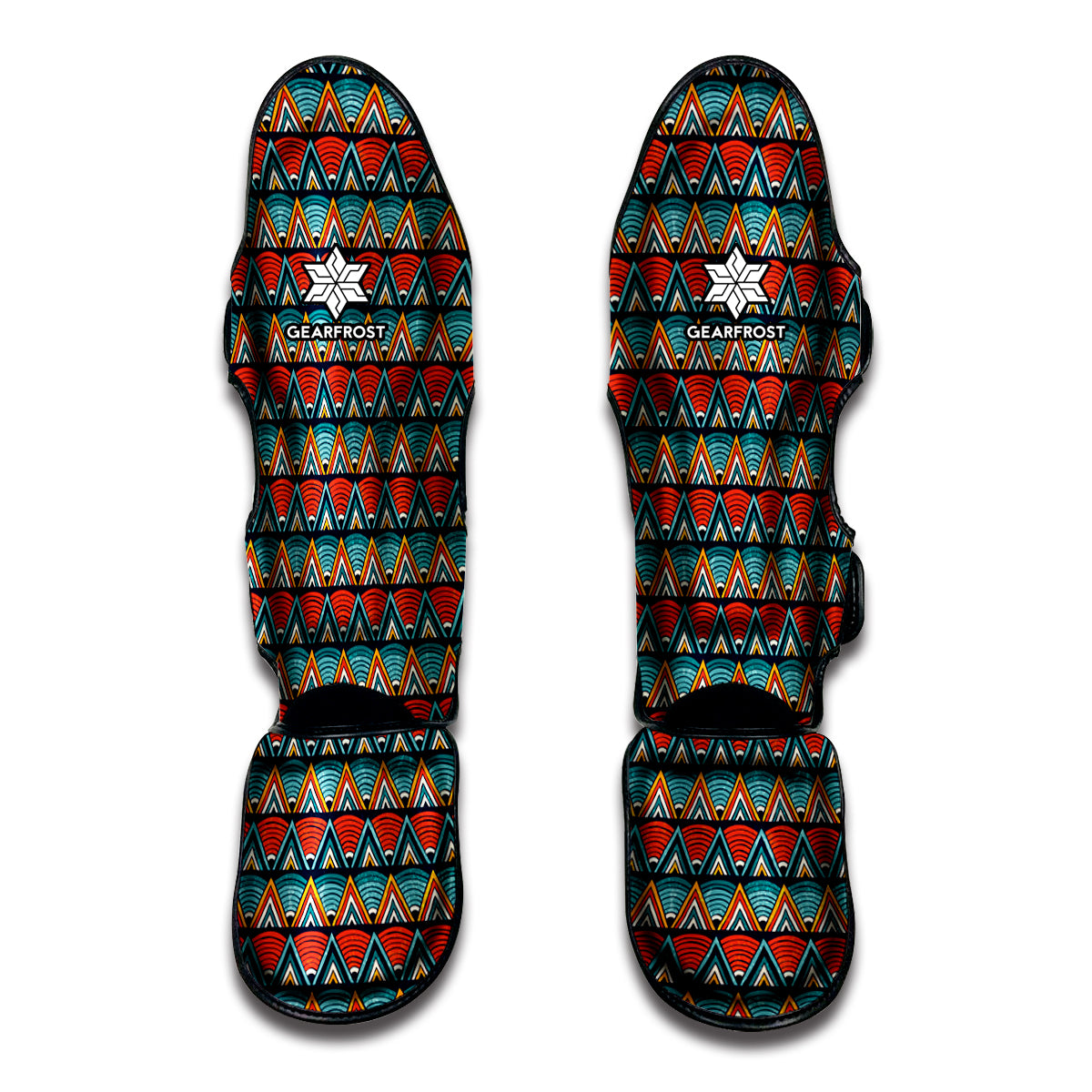 Ethnic African Inspired Pattern Print Muay Thai Shin Guards