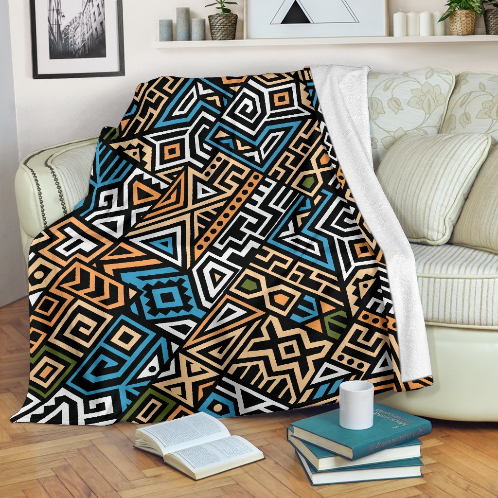 Ethnic Aztec Geometric Pattern Print Blanket