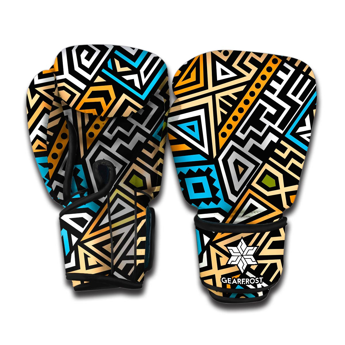 Ethnic Aztec Geometric Pattern Print Boxing Gloves