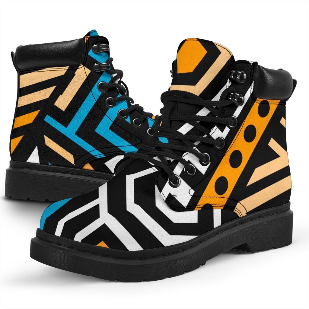 Ethnic Aztec Geometric Pattern Print Classic Boots