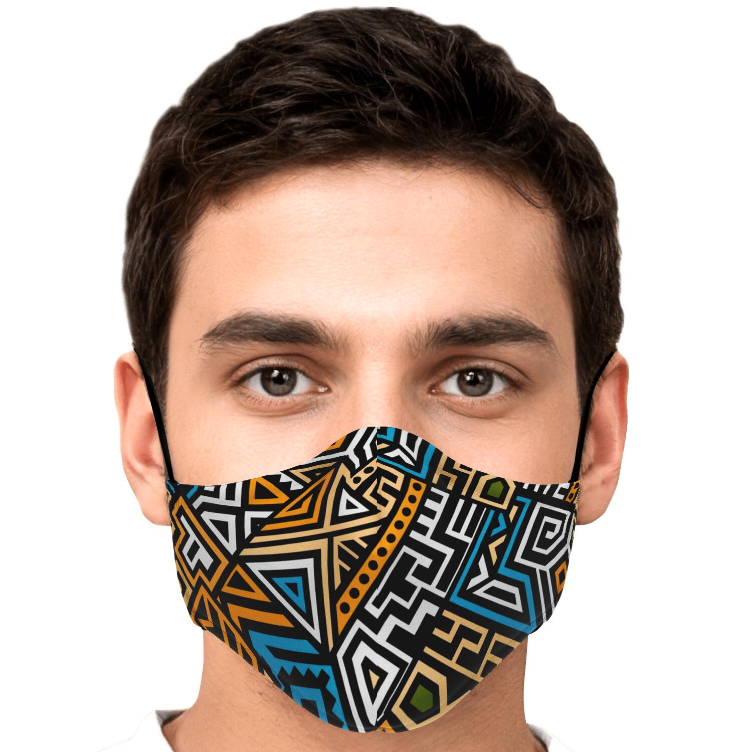 Ethnic Aztec Geometric Pattern Print Face Mask