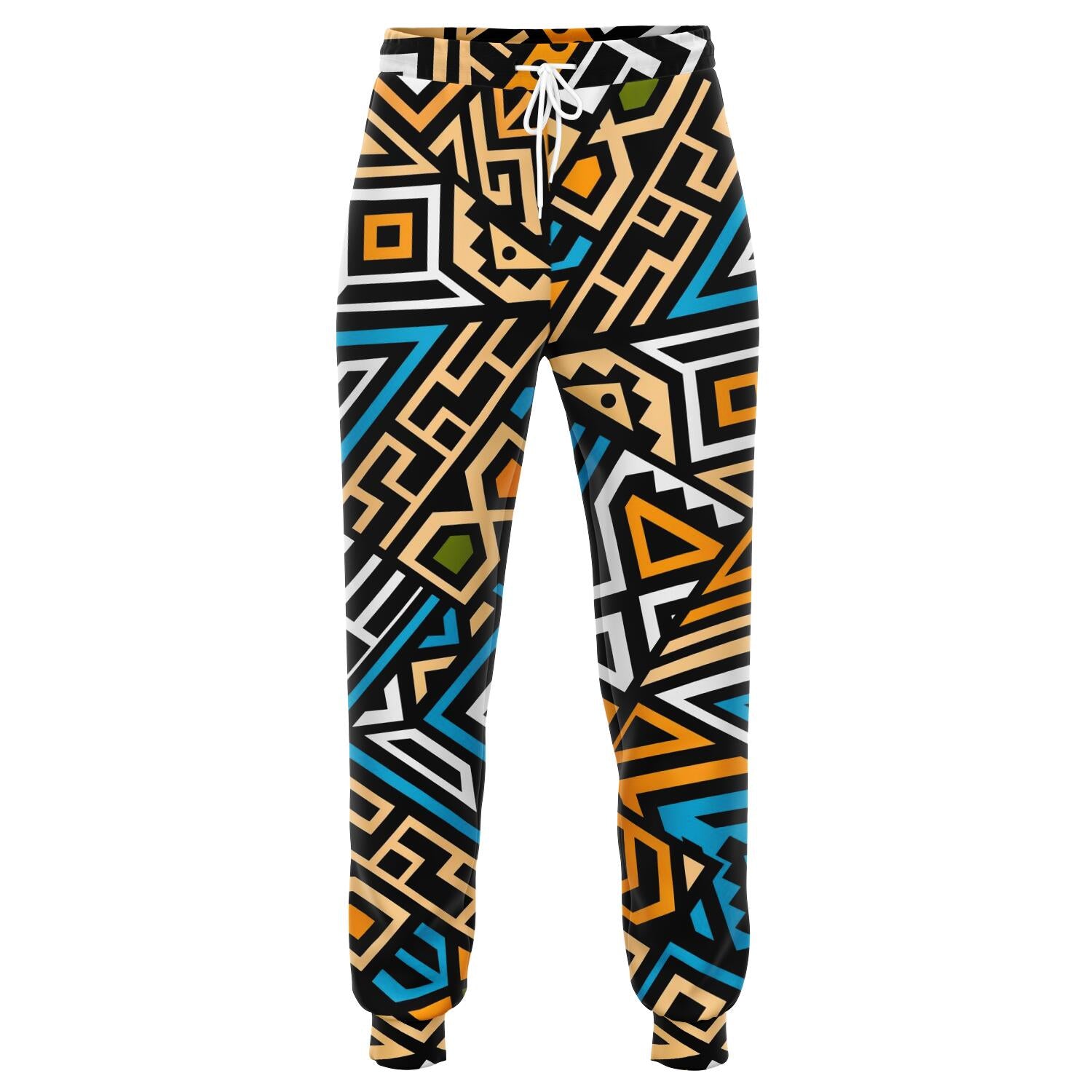 Ethnic Aztec Geometric Pattern Print Jogger Pants