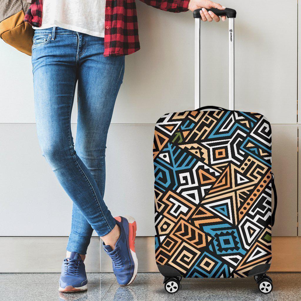 Ethnic Aztec Geometric Pattern Print Luggage Cover