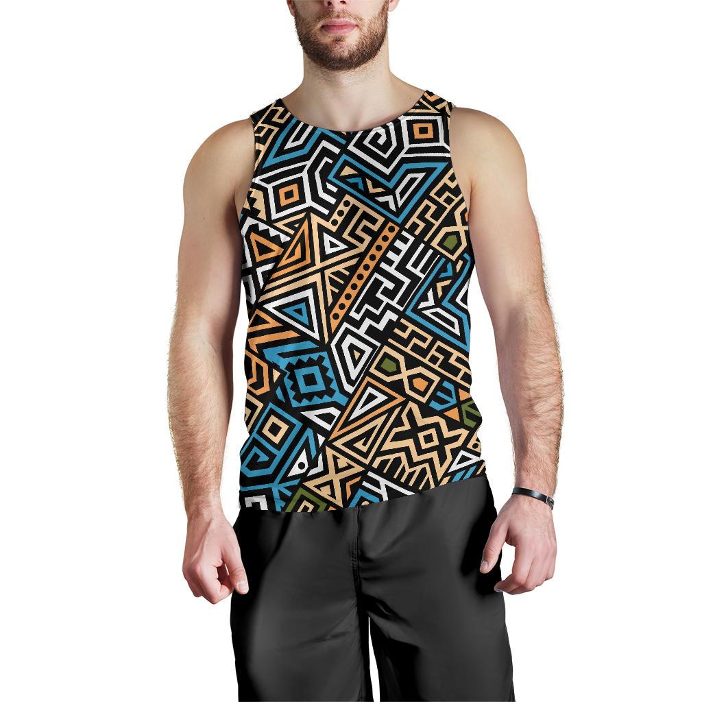 Ethnic Aztec Geometric Pattern Print Men's Tank Top