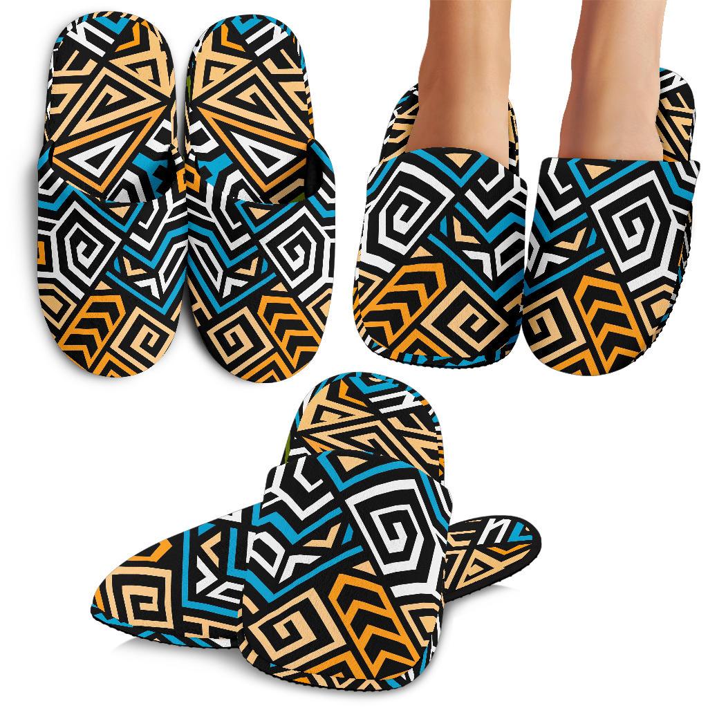 Ethnic Aztec Geometric Pattern Print Slippers