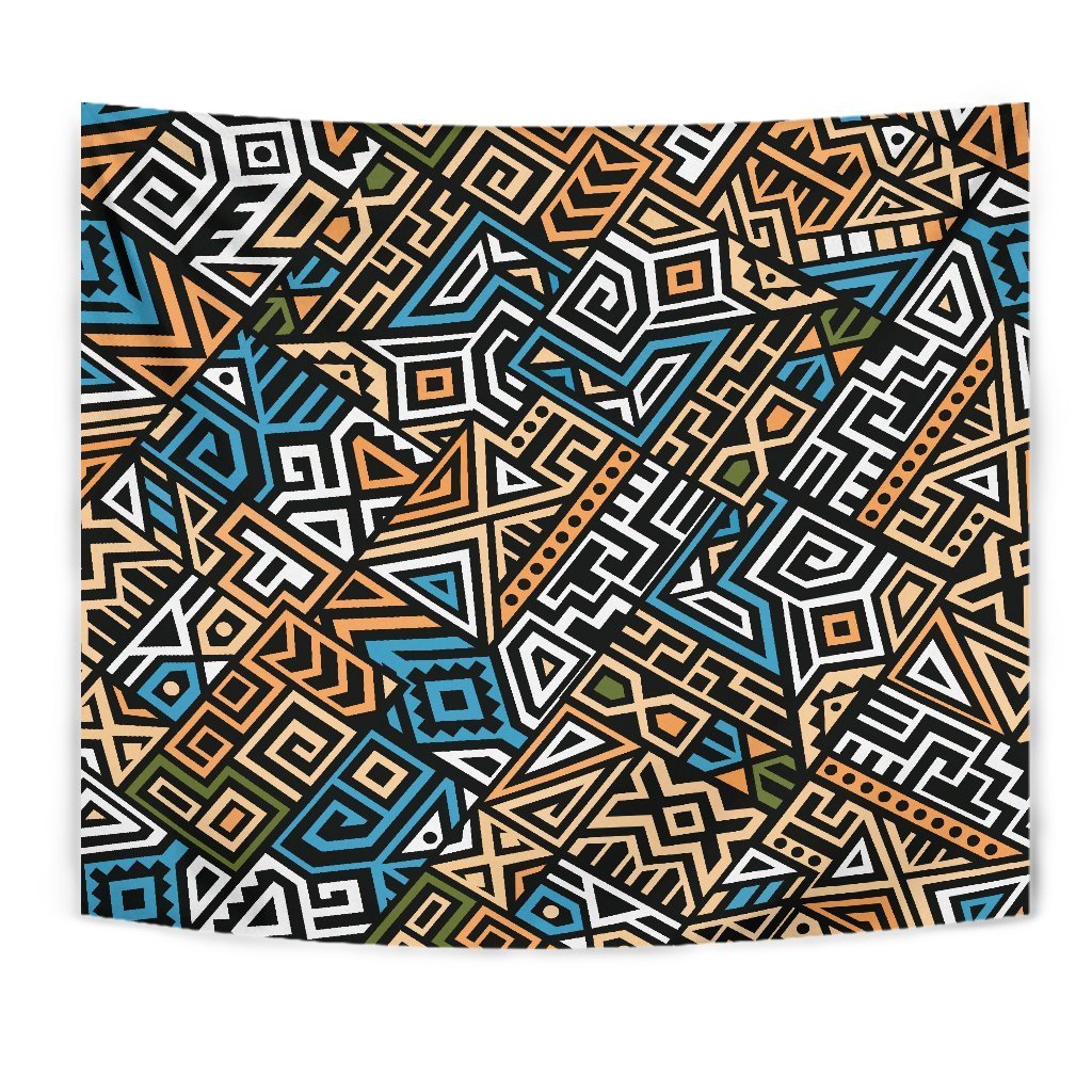 Ethnic Aztec Geometric Pattern Print Wall Tapestry