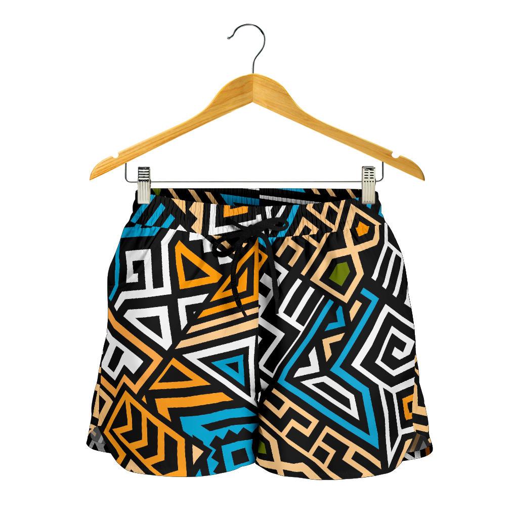 Ethnic Aztec Geometric Pattern Print Women's Shorts