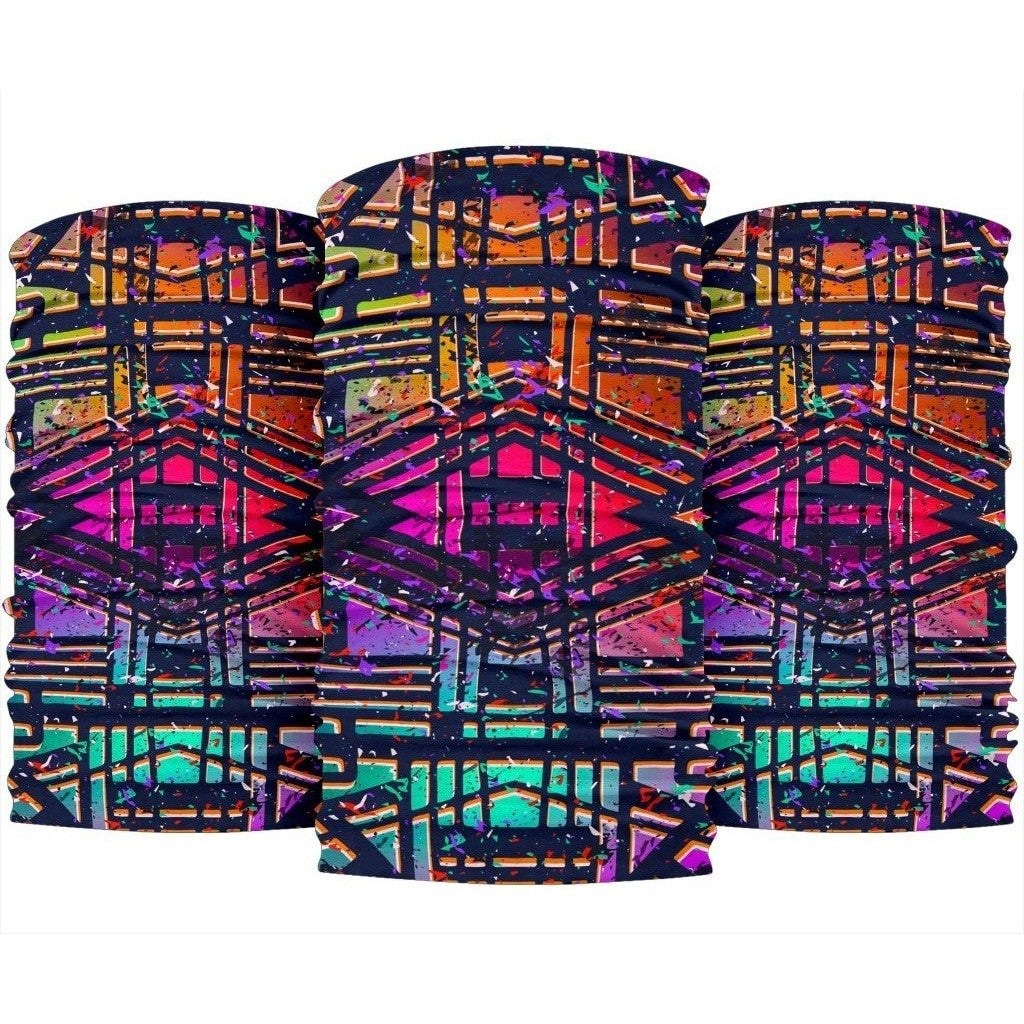 Ethnic Aztec Grunge Trippy Print 3-Pack Bandanas