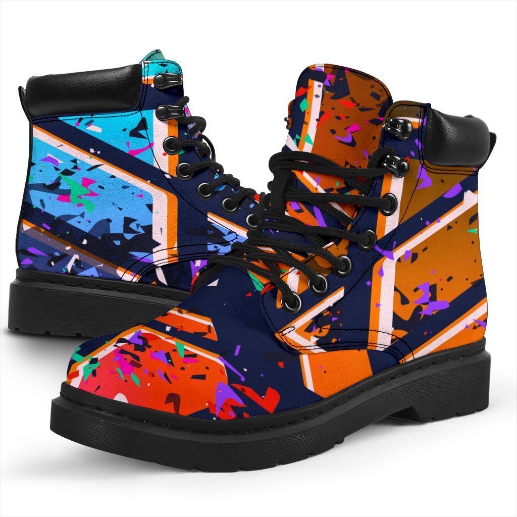 Ethnic Aztec Grunge Trippy Print Classic Boots