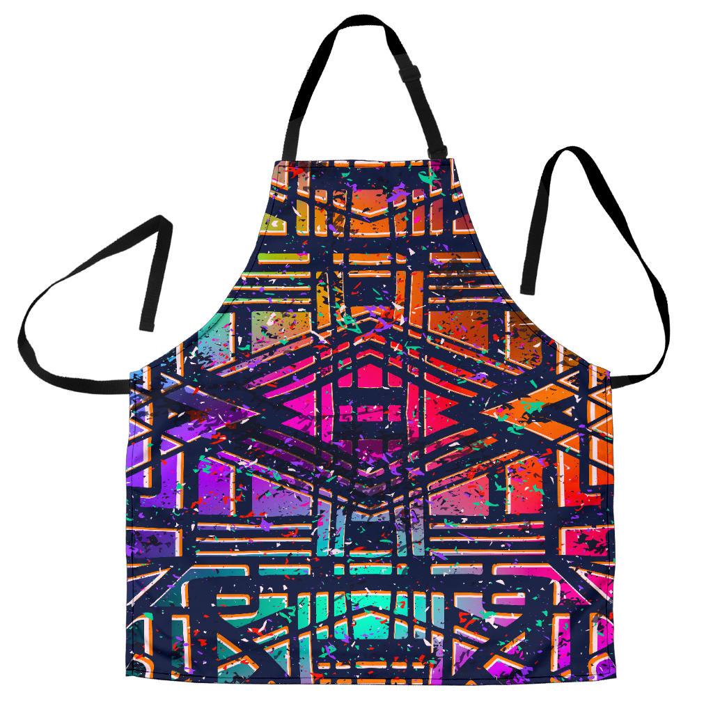 Ethnic Aztec Grunge Trippy Print Men's Apron