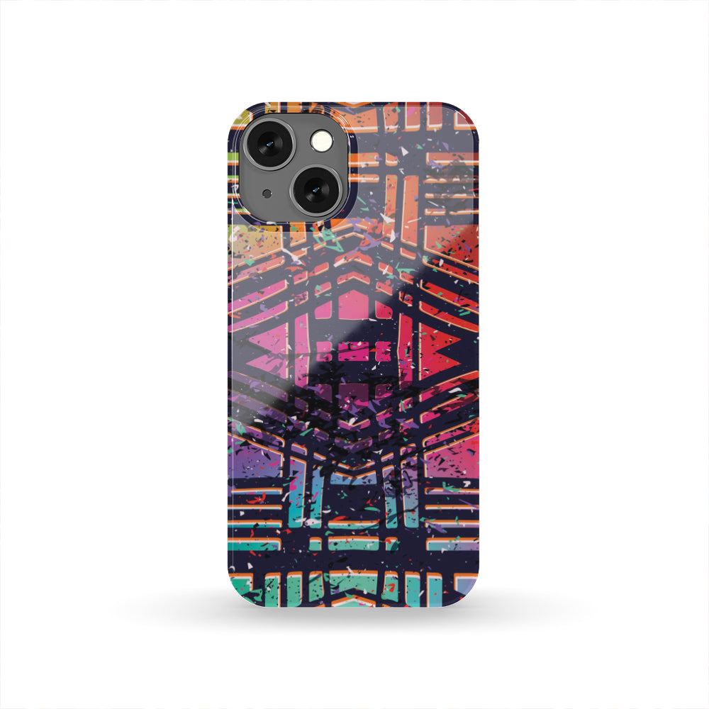 Ethnic Aztec Grunge Trippy Print Phone Case