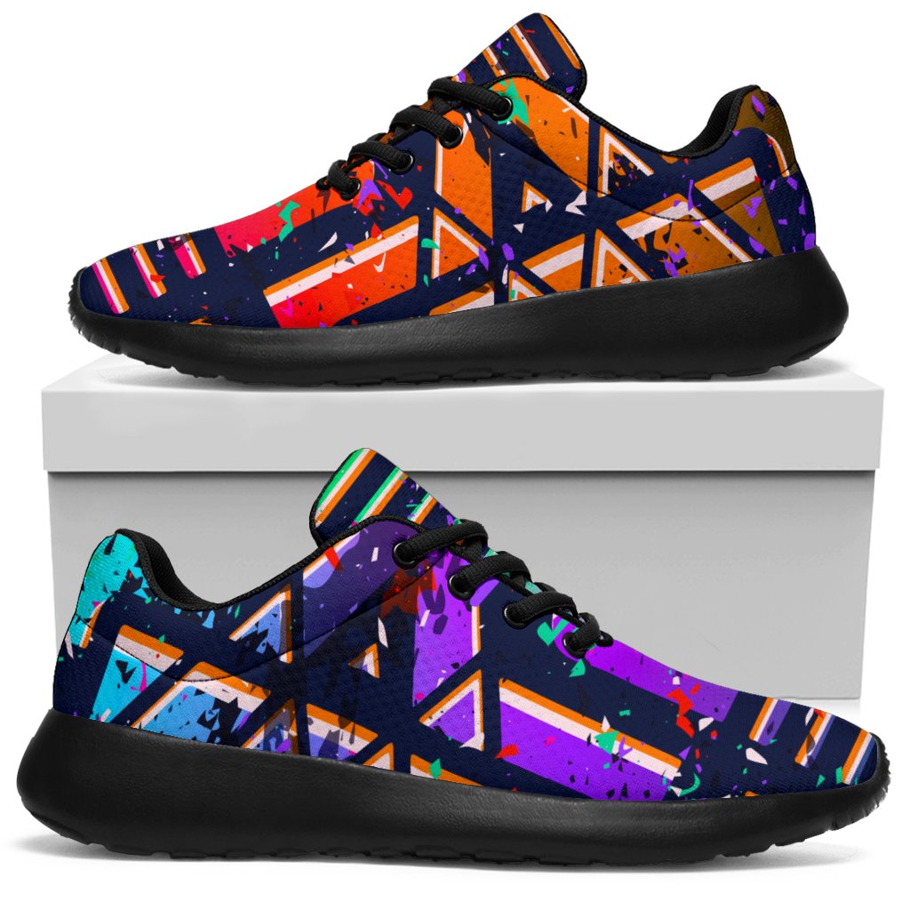 Ethnic Aztec Grunge Trippy Print Sport Sneakers