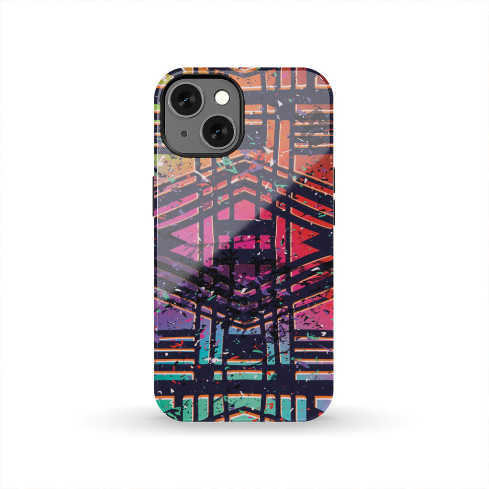 Ethnic Aztec Grunge Trippy Print Tough Phone Case