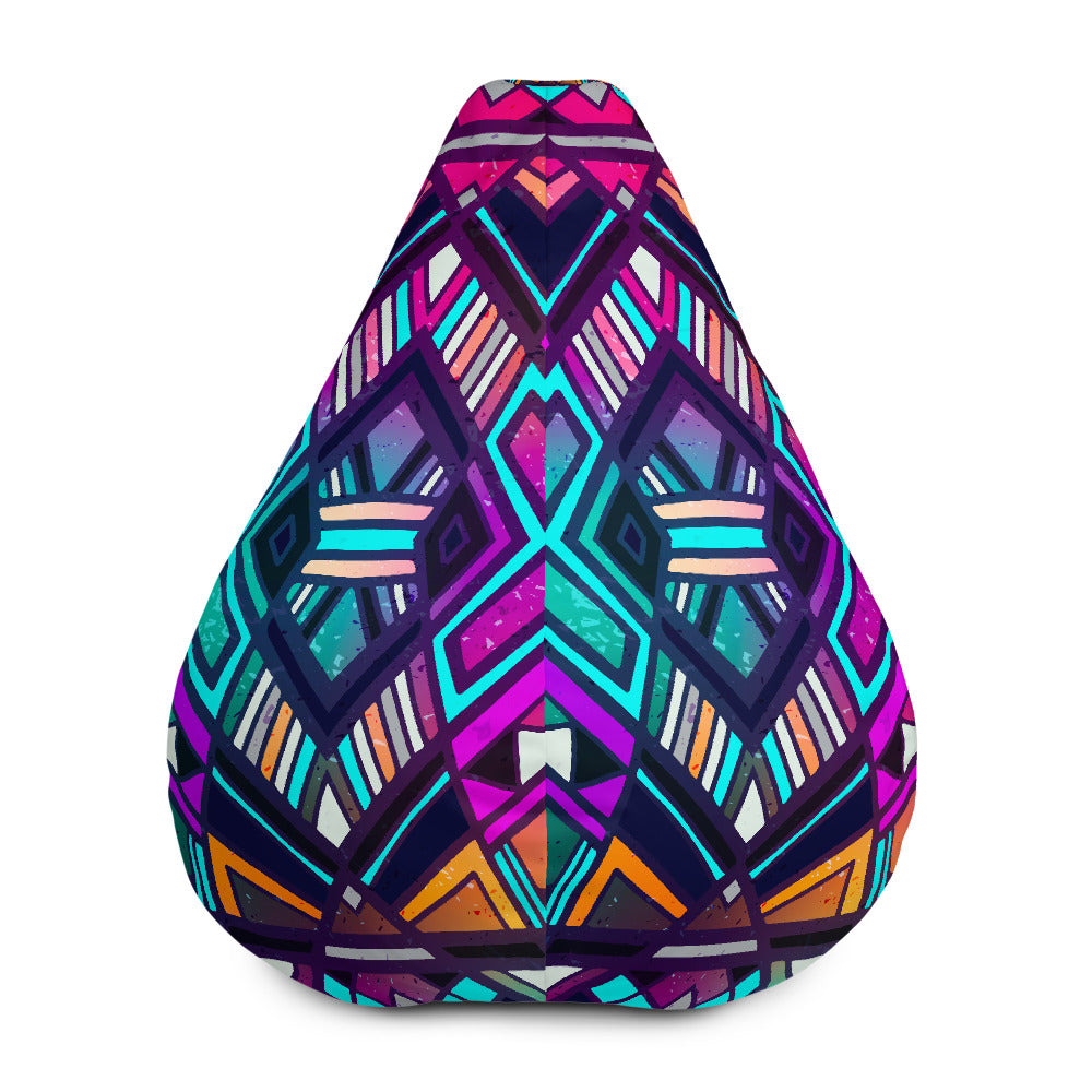 Ethnic Aztec Trippy Print Bean Bag Cover