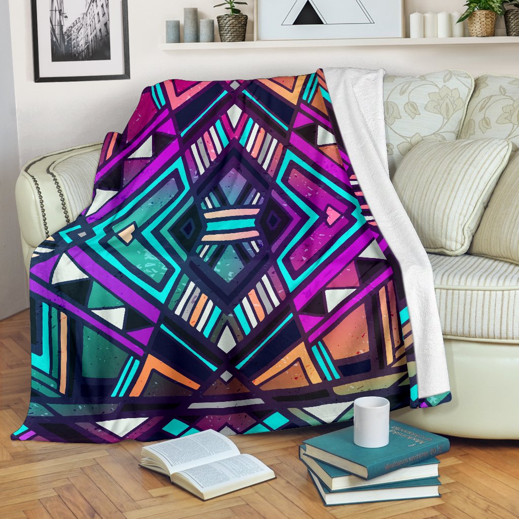 Ethnic Aztec Trippy Print Blanket