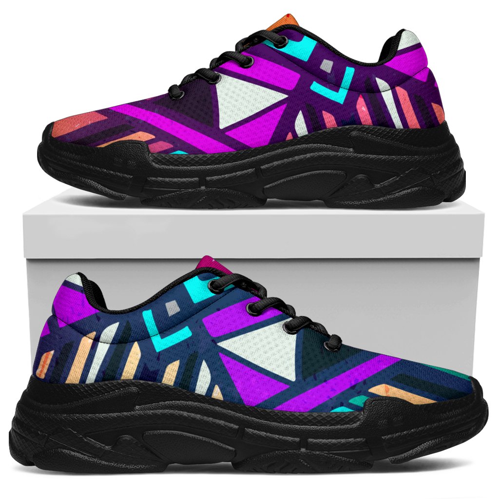 Ethnic Aztec Trippy Print Chunky Sneakers