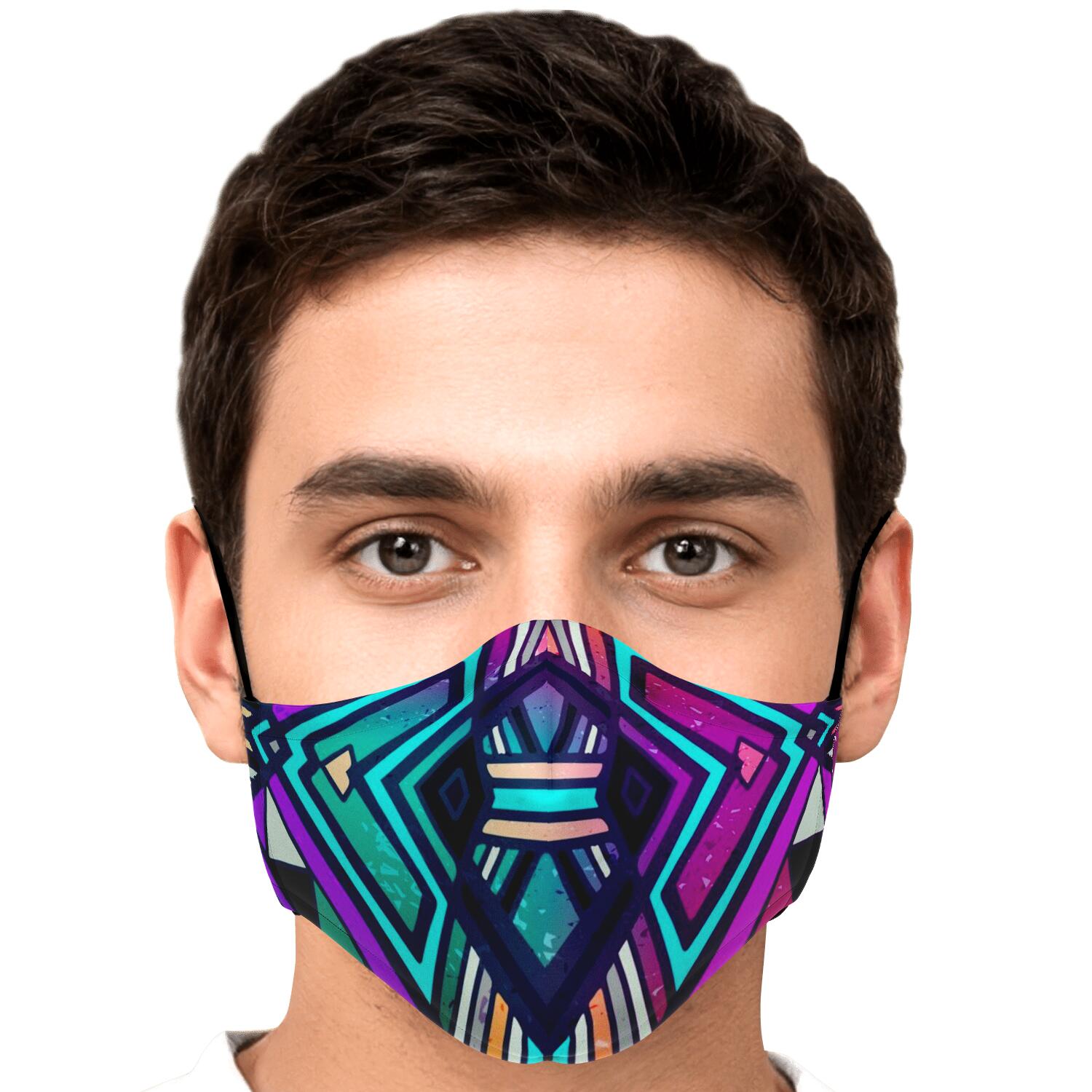 Ethnic Aztec Trippy Print Face Mask