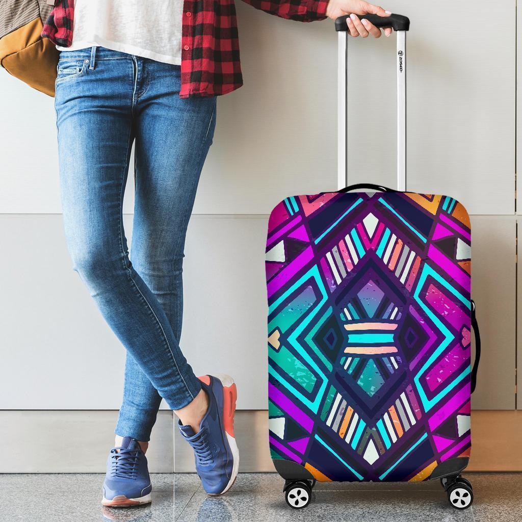 Ethnic Aztec Trippy Print Luggage Cover