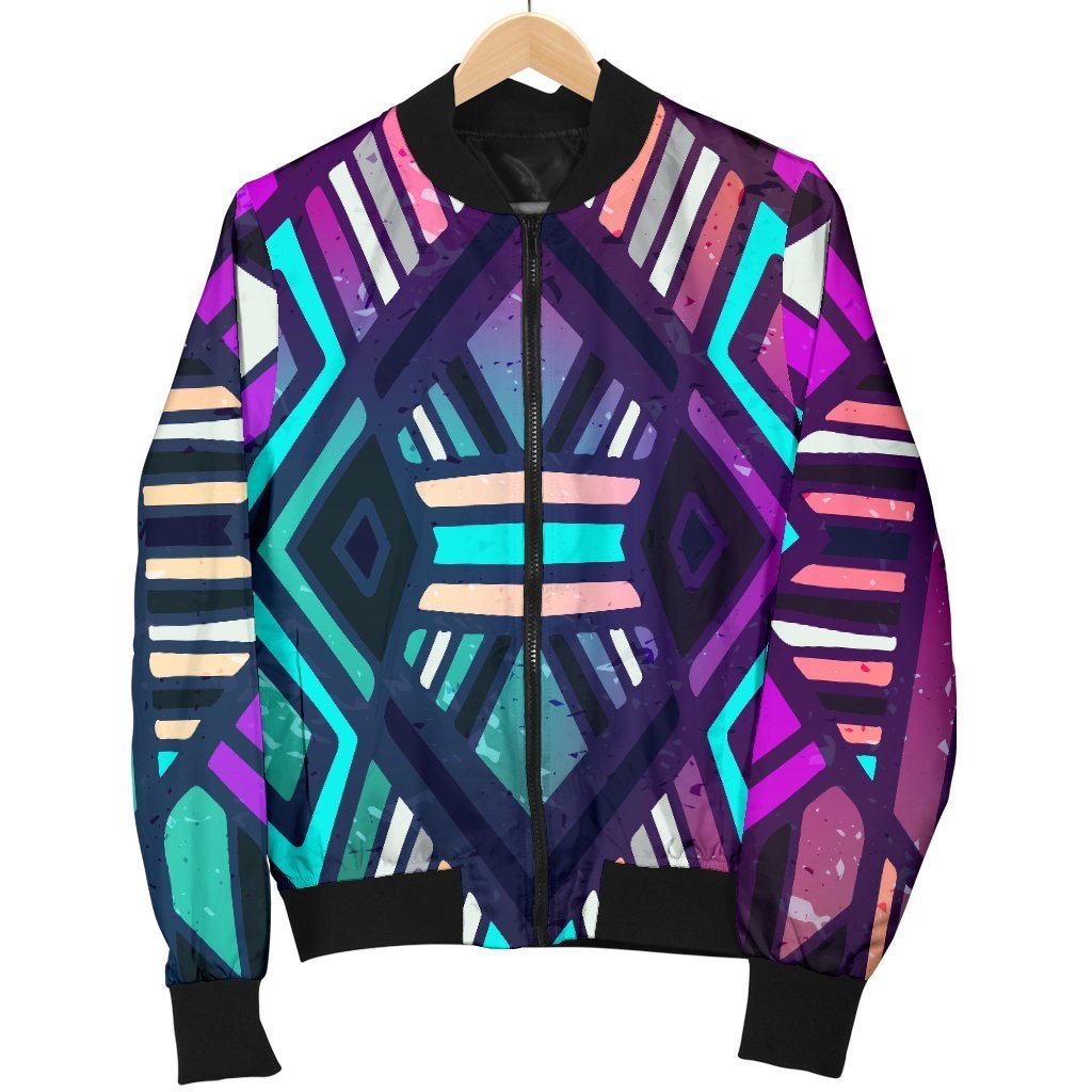 Ethnic Aztec Trippy Print Men's Bomber Jacket