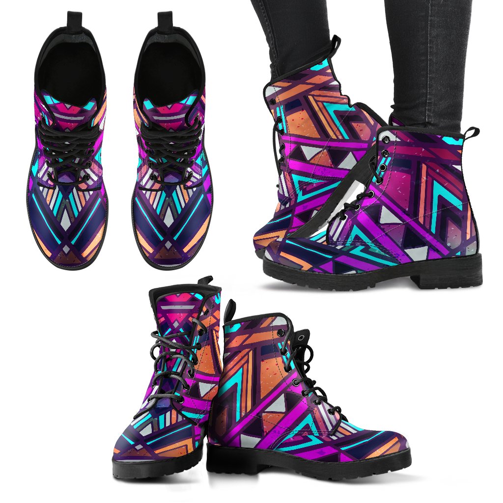 Ethnic Aztec Trippy Print Women's Boots