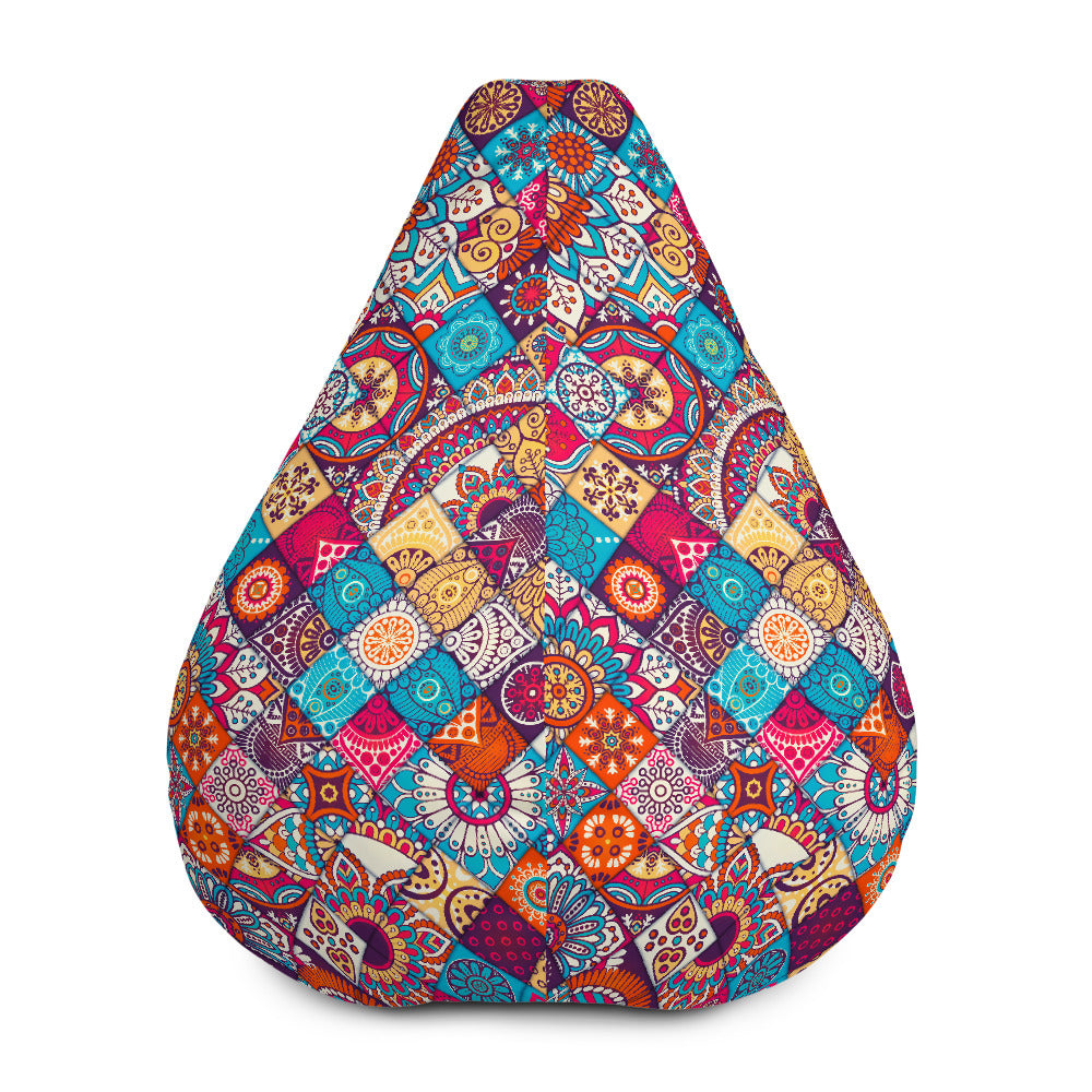 Ethnic Bohemian Mandala Pattern Print Bean Bag Cover