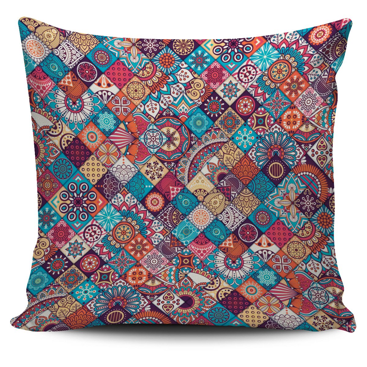 Ethnic Bohemian Mandala Pattern Print Pillow Cover