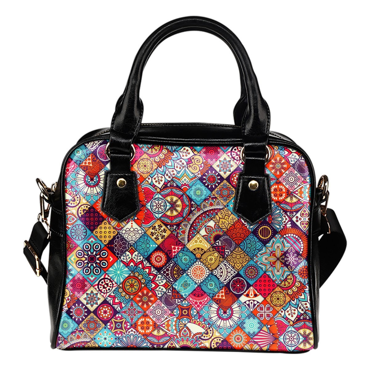 Ethnic Bohemian Mandala Pattern Print Shoulder Handbag