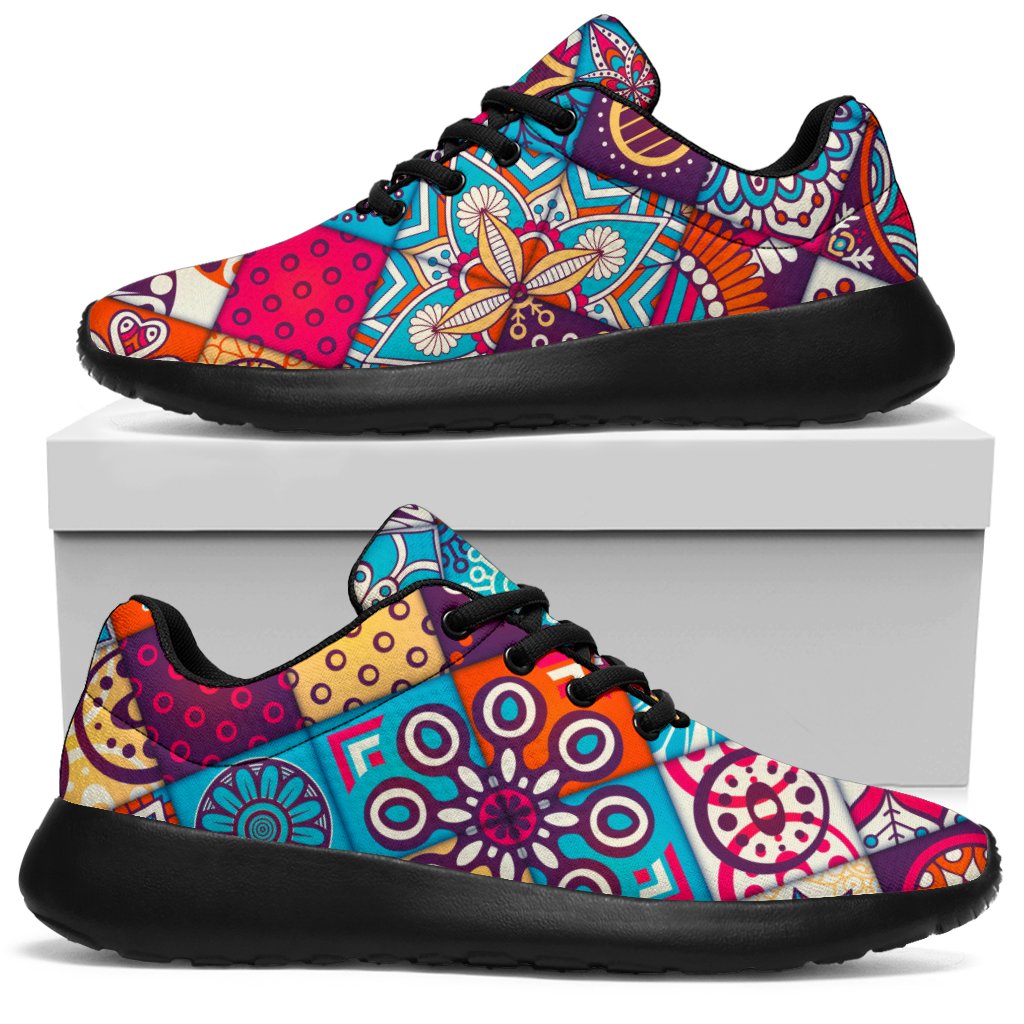 Ethnic Bohemian Mandala Pattern Print Sport Sneakers