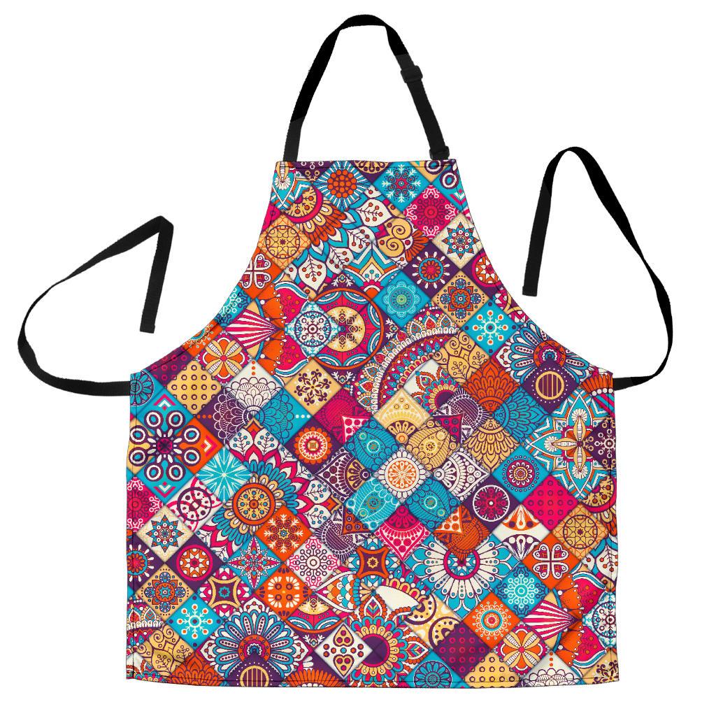 Ethnic Bohemian Mandala Pattern Print Women's Apron