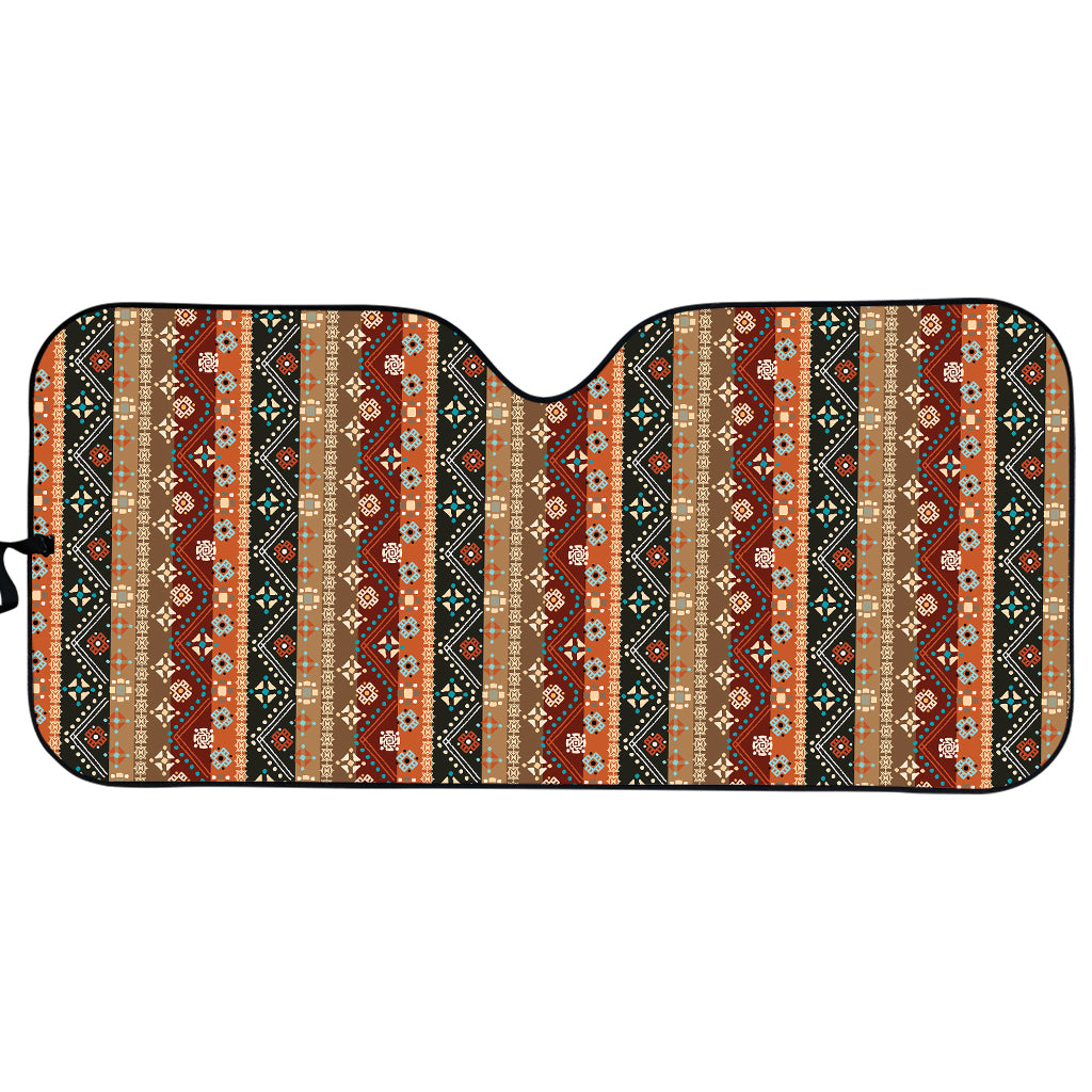 Ethnic Boho Tribal Pattern Print Car Sun Shade