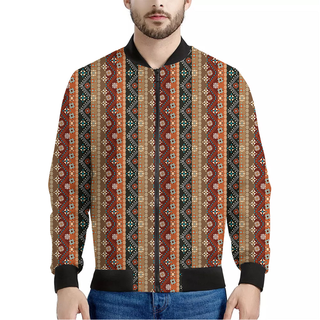 Ethnic Boho Tribal Pattern Print Men's Bomber Jacket