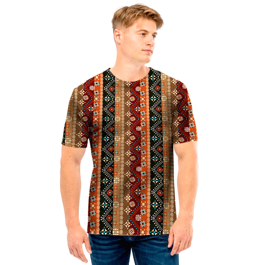 Ethnic Boho Tribal Pattern Print Men's T-Shirt