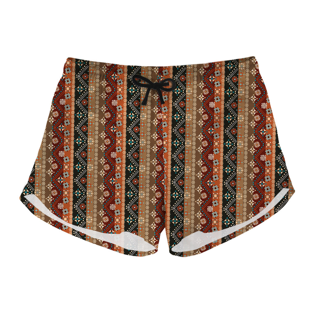 Ethnic Boho Tribal Pattern Print Women's Shorts