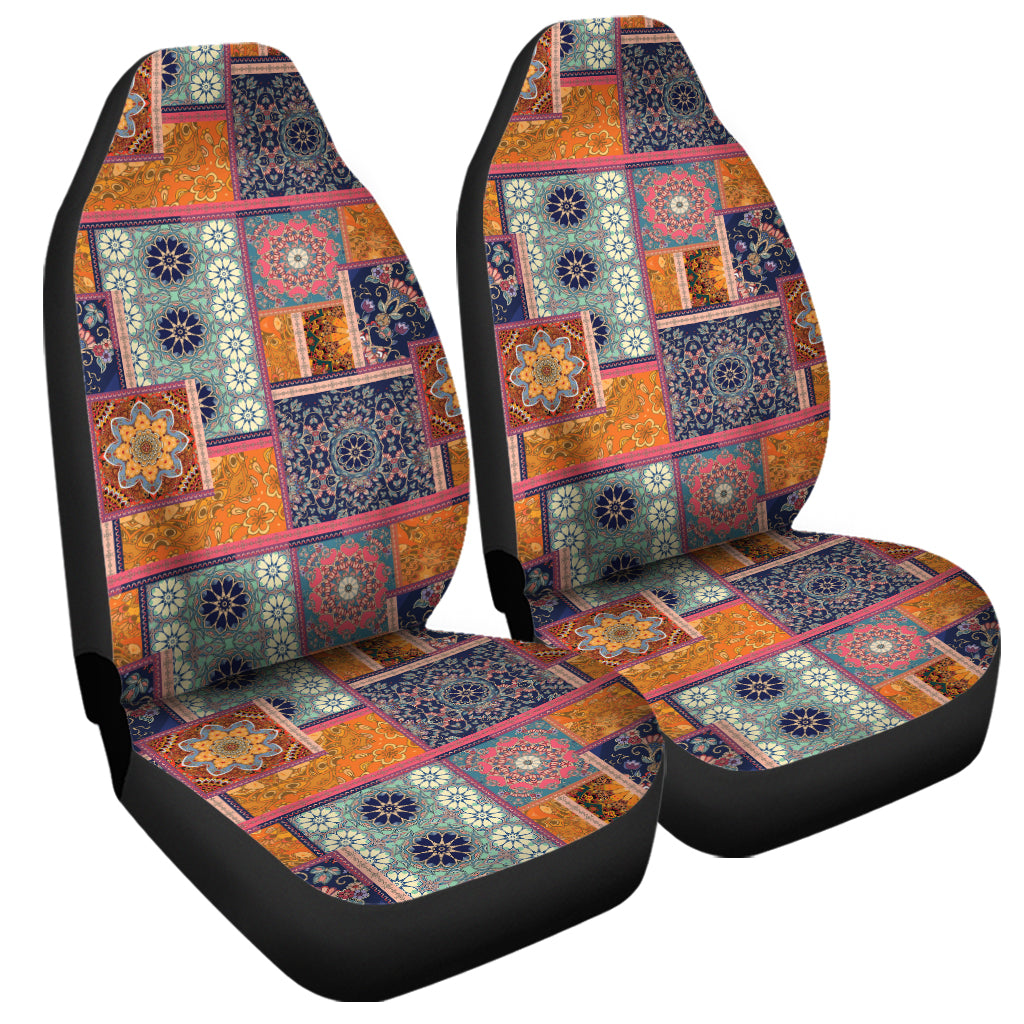 Ethnic Floral Patchwork Pattern Print Universal Fit Car Seat Covers