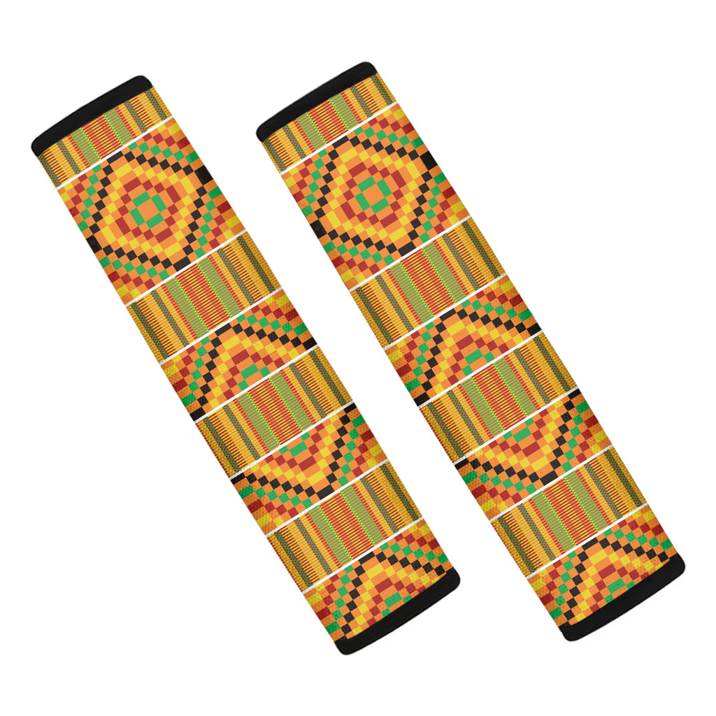 Ethnic Kente Pattern Print Car Seat Belt Covers