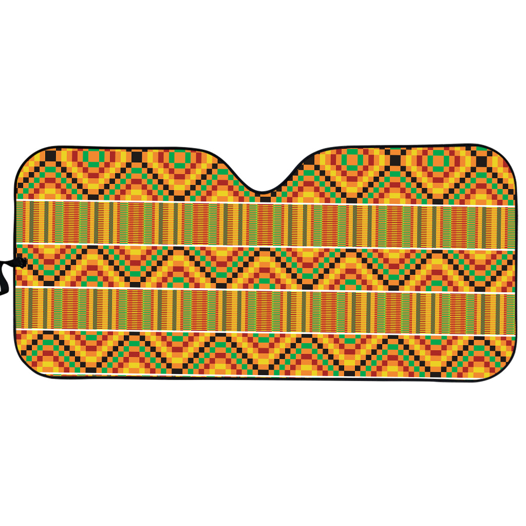 Ethnic Kente Pattern Print Car Sun Shade