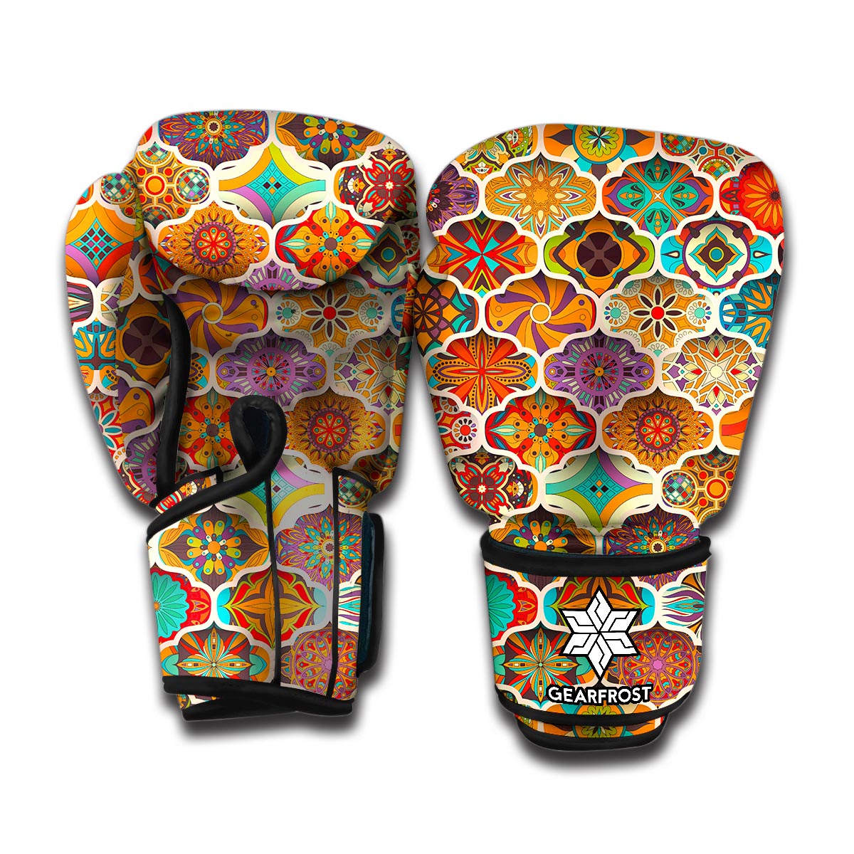 Ethnic Mandala Bohemian Pattern Print Boxing Gloves