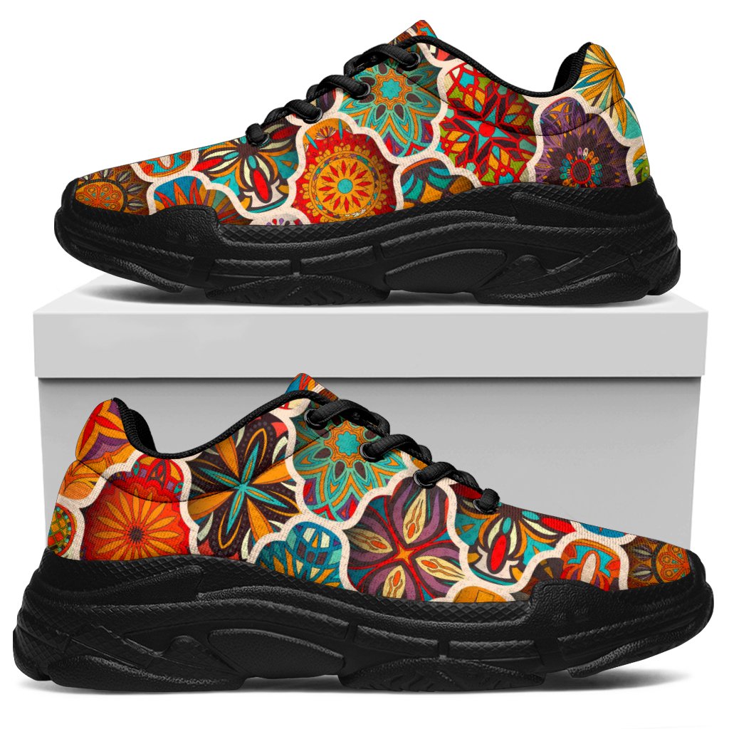 Ethnic Mandala Bohemian Pattern Print Chunky Sneakers