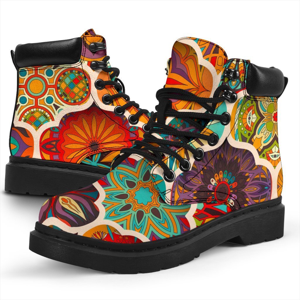 Ethnic Mandala Bohemian Pattern Print Classic Boots