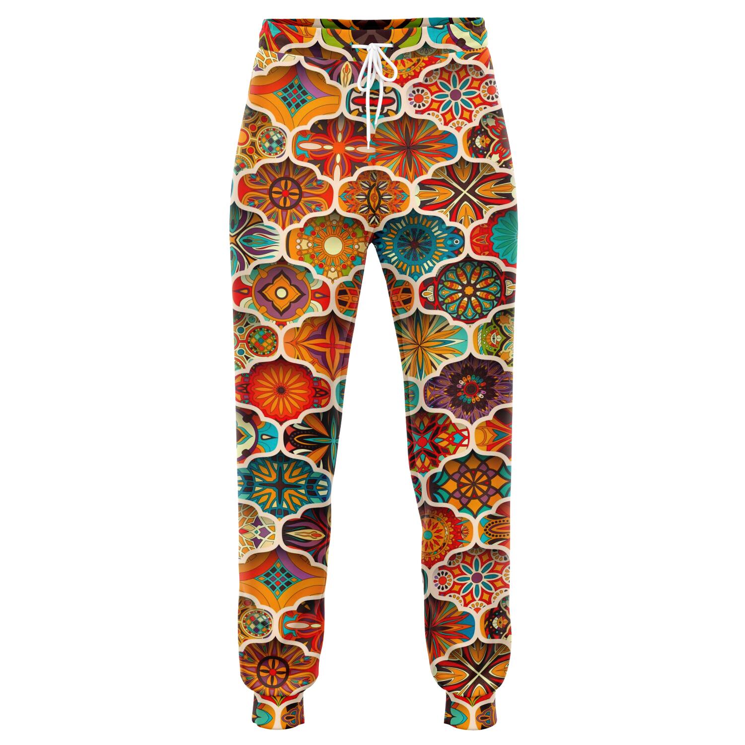 Ethnic Mandala Bohemian Pattern Print Jogger Pants