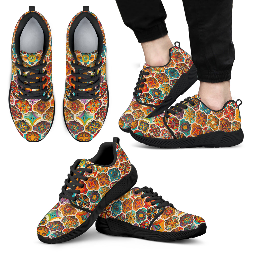 Ethnic Mandala Bohemian Pattern Print Men's Athletic Shoes