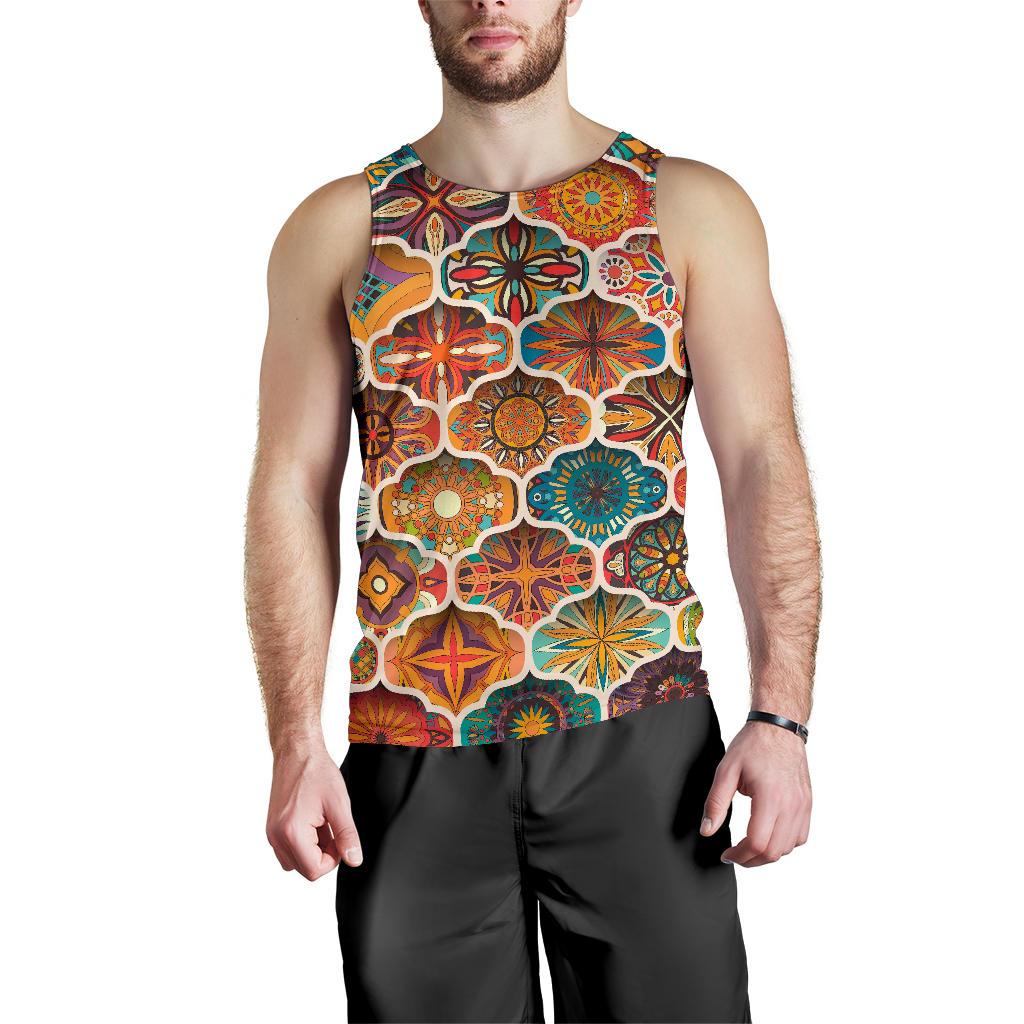 Ethnic Mandala Bohemian Pattern Print Men's Tank Top