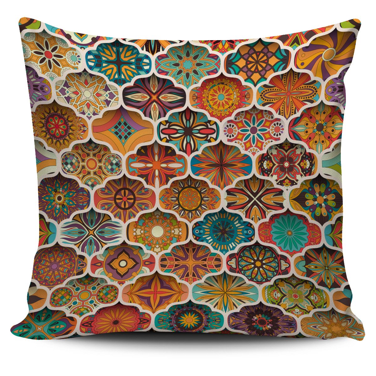 Ethnic Mandala Bohemian Pattern Print Pillow Cover