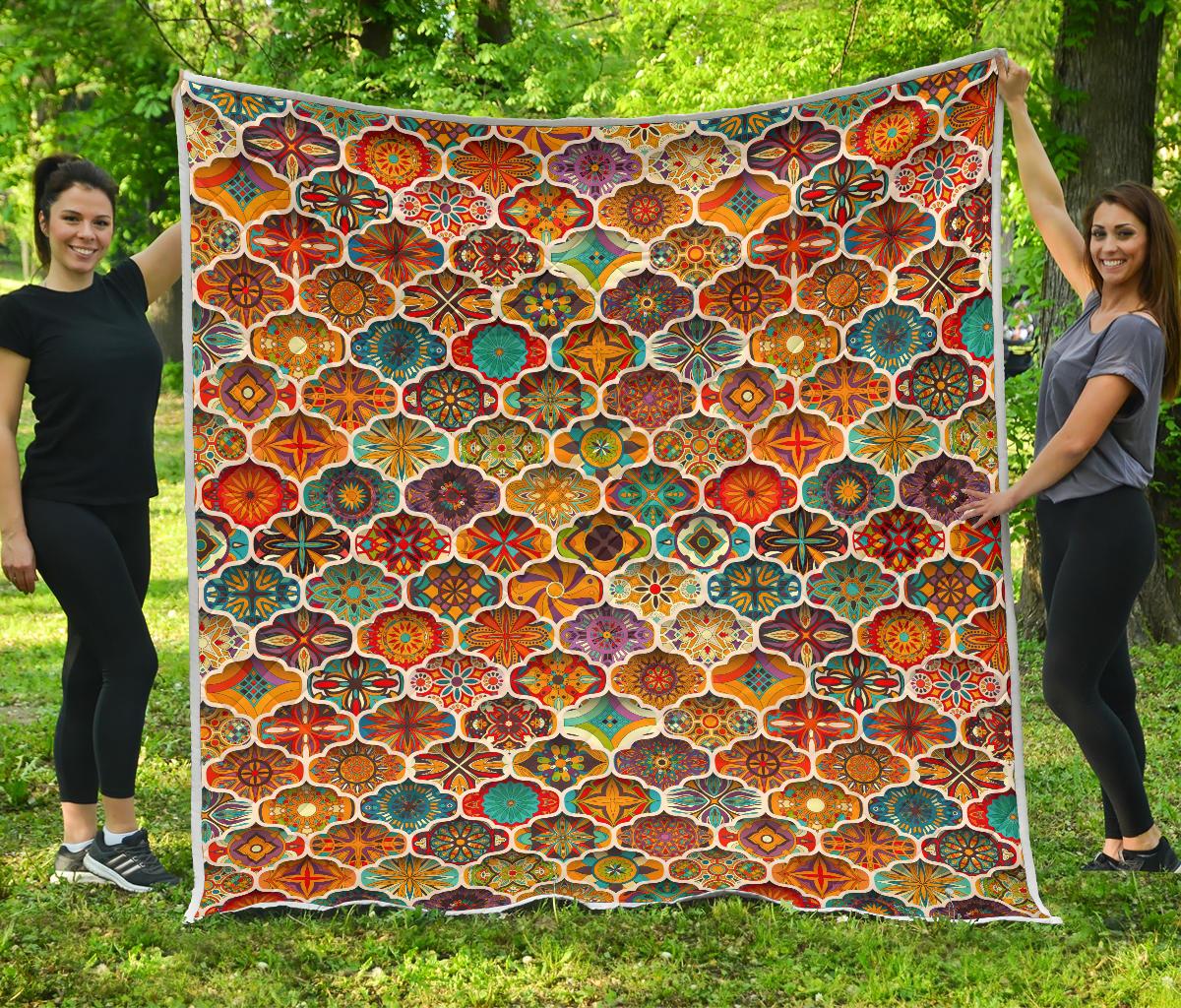 Ethnic Mandala Bohemian Pattern Print Quilt