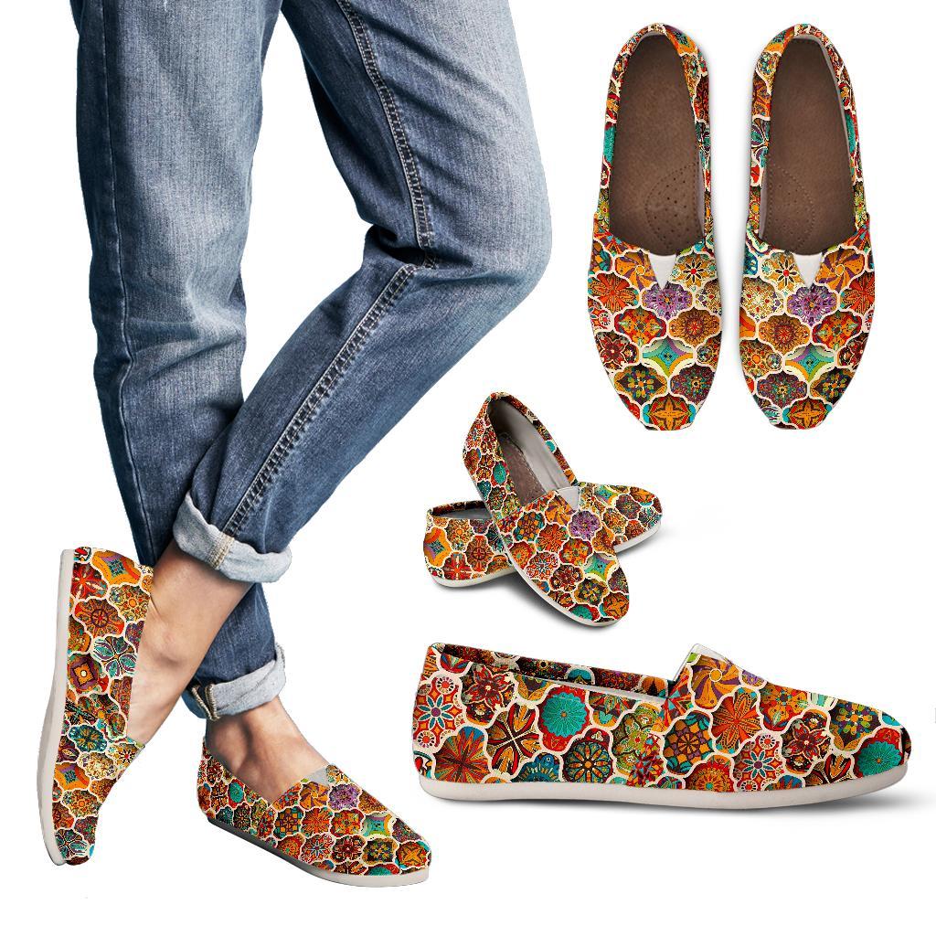 Ethnic Mandala Bohemian Pattern Print Women's Casual Canvas Shoes