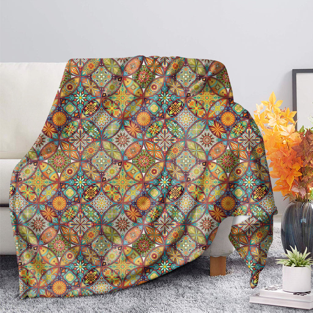 Ethnic Mandala Patchwork Pattern Print Blanket