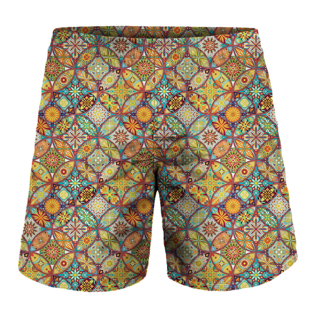 Ethnic Mandala Patchwork Pattern Print Men's Shorts