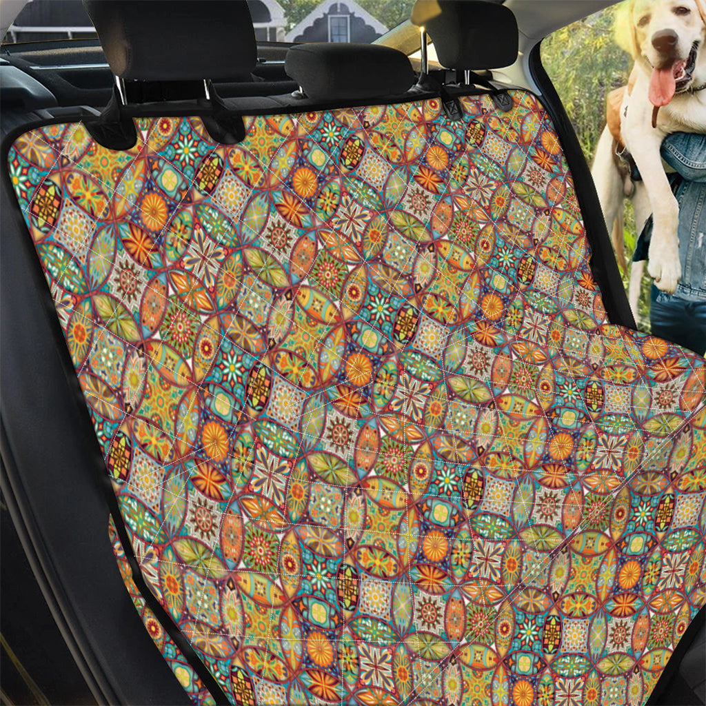 Ethnic Mandala Patchwork Pattern Print Pet Car Back Seat Cover