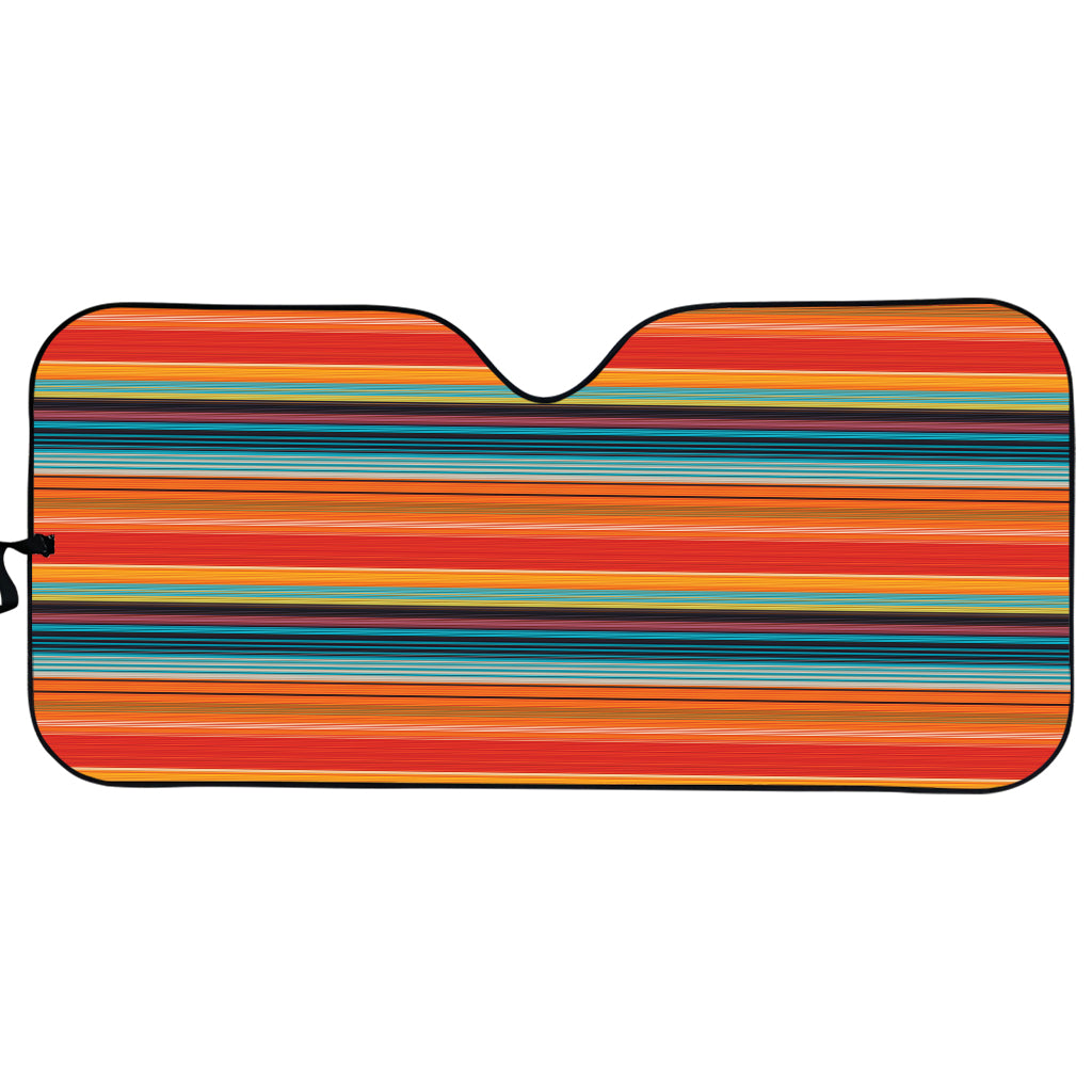 Ethnic Mexican Blanket Pattern Print Car Sun Shade